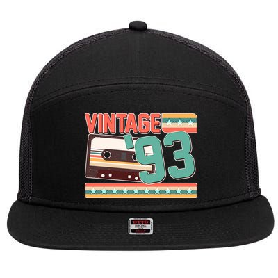 Vintage 1993 30th Birthday Cassette Tape 7 Panel Mesh Trucker Snapback Hat