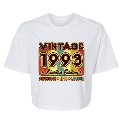 Vintage 1993 30th Birthday Limited Edition Awesome Epic Legend Bella+Canvas Jersey Crop Tee