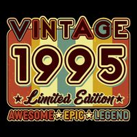 Vintage 1995 30th Birthday Limited Edition Awesome Epic Legend Button