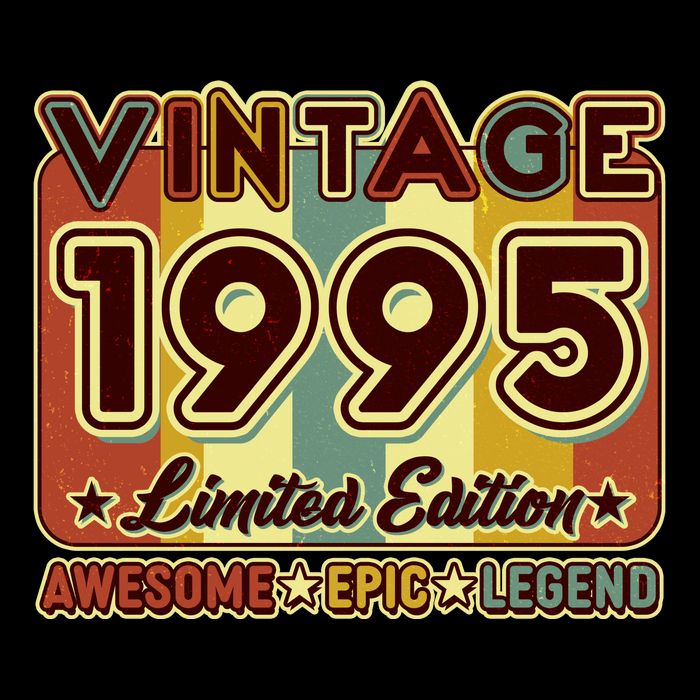 Vintage 1995 30th Birthday Limited Edition Awesome Epic Legend Button
