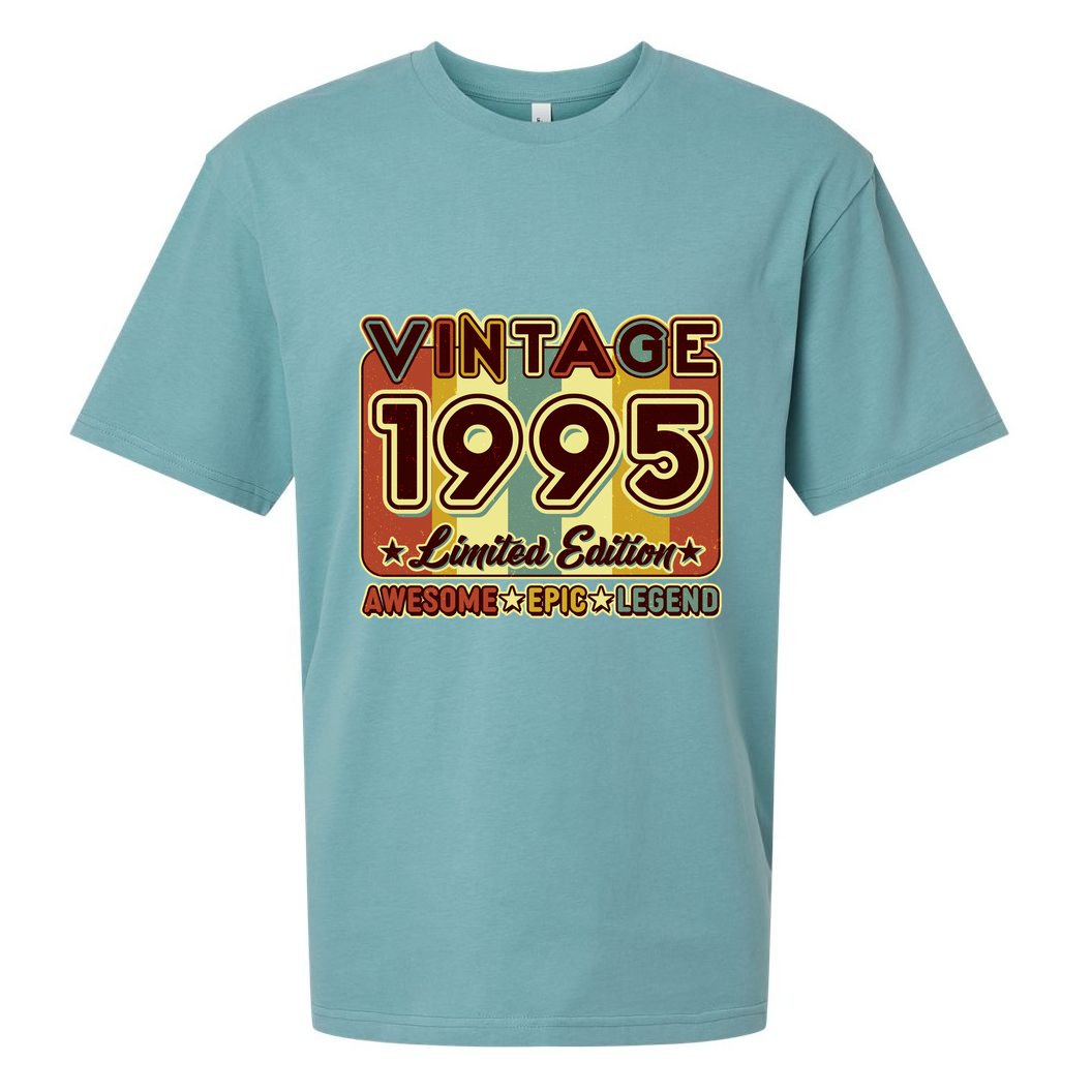Vintage 1995 30th Birthday Limited Edition Awesome Epic Legend Sueded Cloud Jersey T-Shirt
