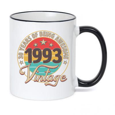 Vintage 1993 30 Years Of Being Awesome 11oz Black Color Changing Mug