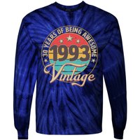 Vintage 1993 30 Years Of Being Awesome Tie-Dye Long Sleeve Shirt