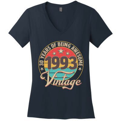 Vintage 1993 30 Years Of Being Awesome Women's V-Neck T-Shirt