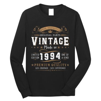 Vintage 1994 30th Birthday Gifts 30 Year Old Long Sleeve Shirt