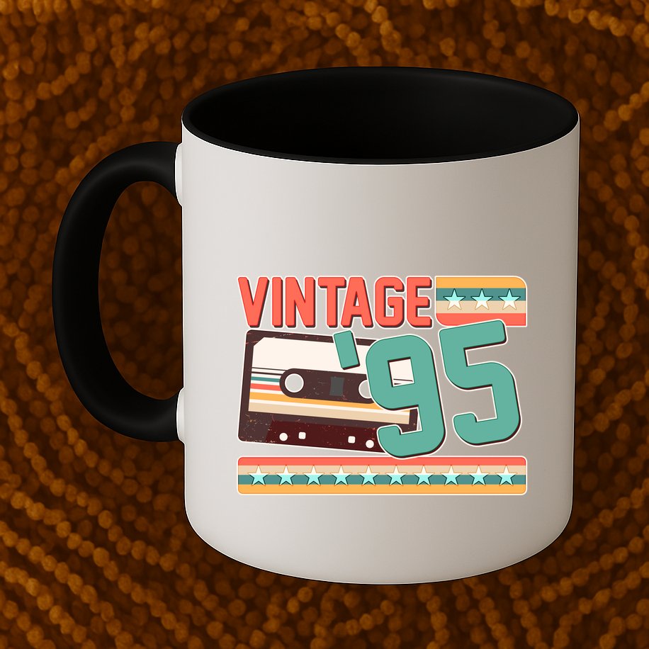 Vintage 1995 30th Birthday Cassette Tape Mug