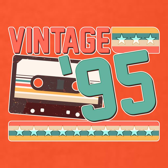 Vintage 1995 30th Birthday Cassette Tape T-Shirt