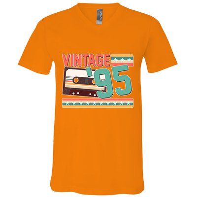 Vintage 1995 30th Birthday Cassette Tape V-Neck T-Shirt