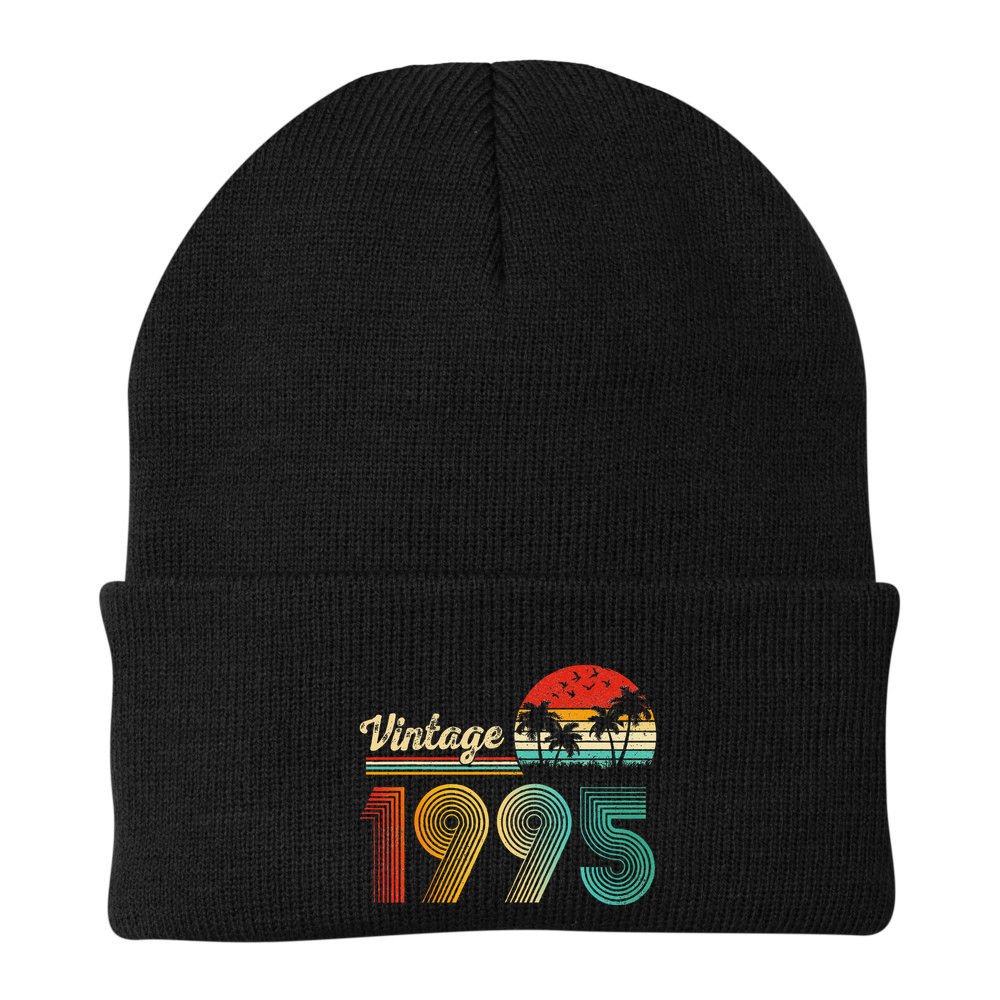 Vintage 1995 30th Birthday Funny Born In 1995 30 Year Old Gift Beanie