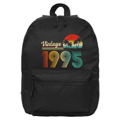 Vintage 1995 30th Birthday Funny Born In 1995 30 Year Old Gift 16 in Basic Backpack