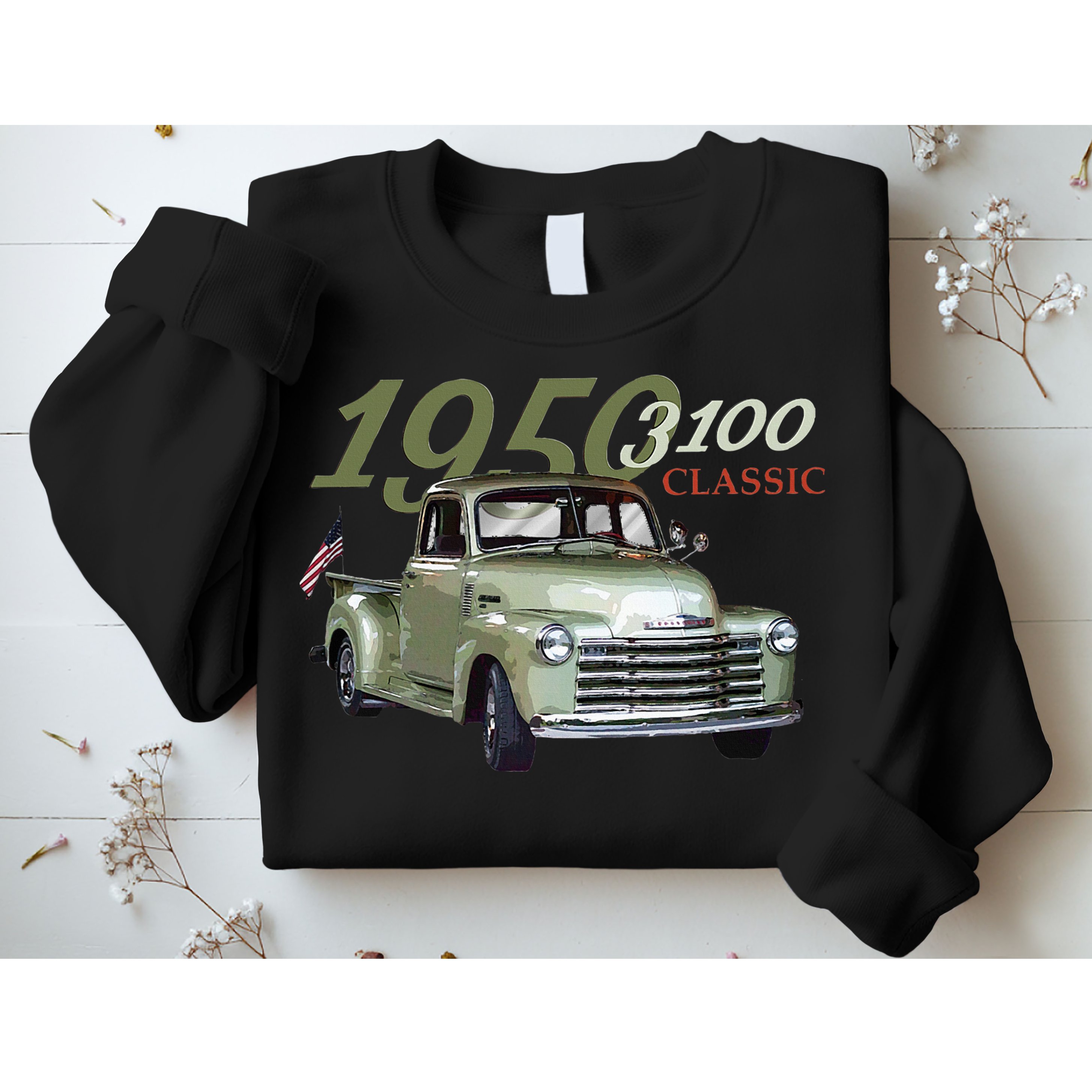 Vintage 1950 3100 Pickup Truck Car Guys Classic Trucks Sweatshirt