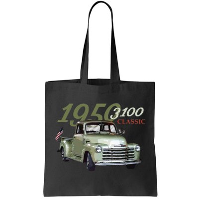 Vintage 1950 3100 Pickup Truck Car Guys Classic Trucks Tote Bag