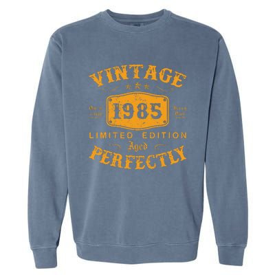 Vintage 1985 37 Birthday Gifts 37th Birthday Gifts Garment-Dyed Sweatshirt