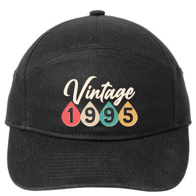 Vintage 1995 30th Birthday Retro Teardrop Design 7-Panel Snapback Hat