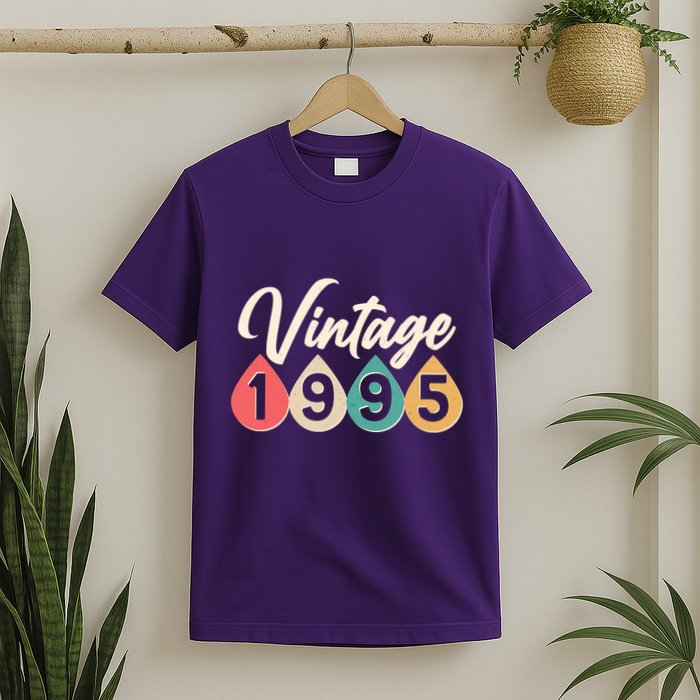 Vintage 1995 30th Birthday Retro Teardrop Design T-Shirt
