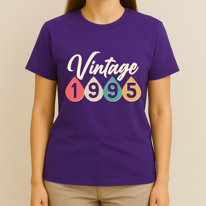 Vintage 1995 30th Birthday Retro Teardrop Design T-Shirt