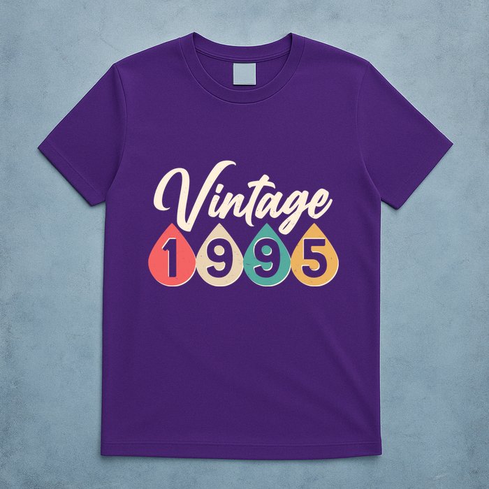 Vintage 1995 30th Birthday Retro Teardrop Design T-Shirt