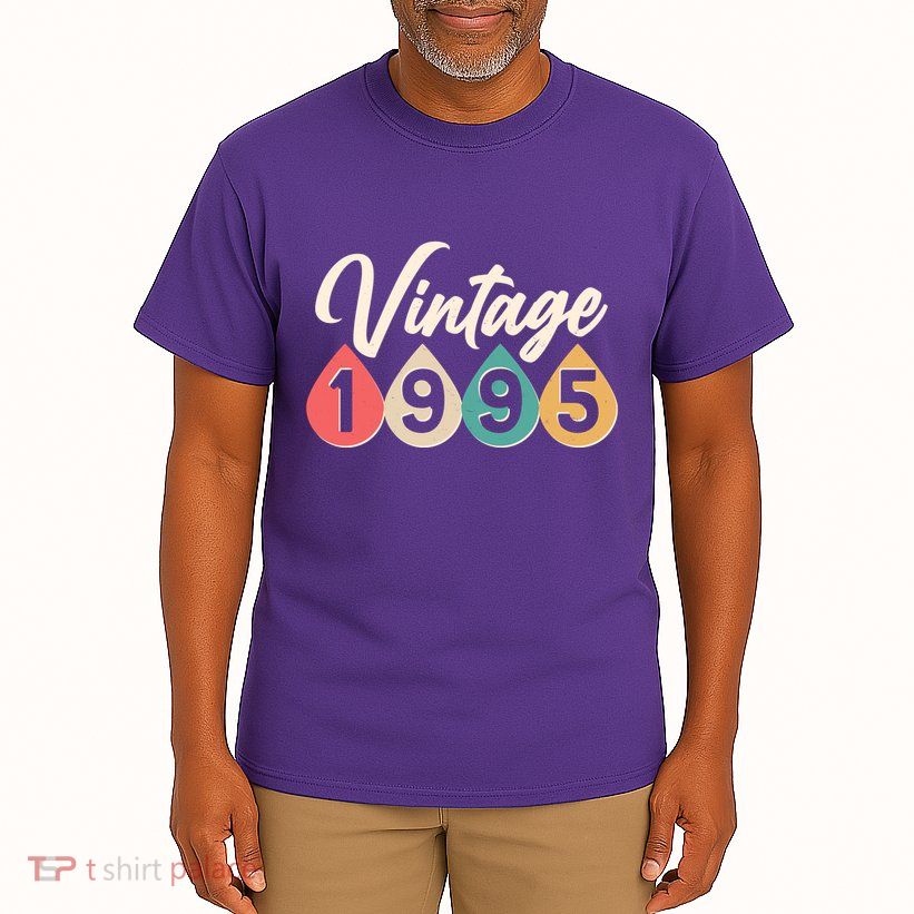Vintage 1995 30th Birthday Retro Teardrop Design Tall T-Shirt
