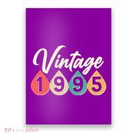 Vintage 1995 30th Birthday Retro Teardrop Design Poster
