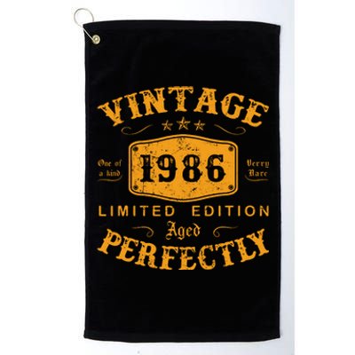 Vintage 1986 36 Birthday Gifts 36th Birthday Gifts Platinum Collection Golf Towel