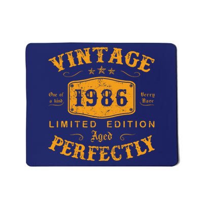 Vintage 1986 36 Birthday Gifts 36th Birthday Gifts Mousepad