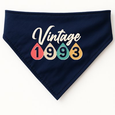 Vintage 1993 30th Birthday Retro Teardrop Design USA-Made Doggie Bandana