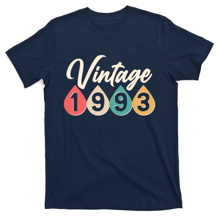 Vintage 1993 30th Birthday Retro Teardrop Design T-Shirt