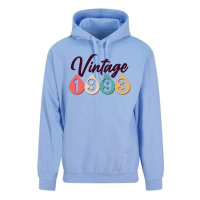 Vintage 1993 30th Birthday Retro Teardrop Design Unisex Surf Hoodie