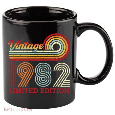 Vintage 1982 42 Years Old 42nd Birthday Funny 11oz C Handle Ceramic Mug