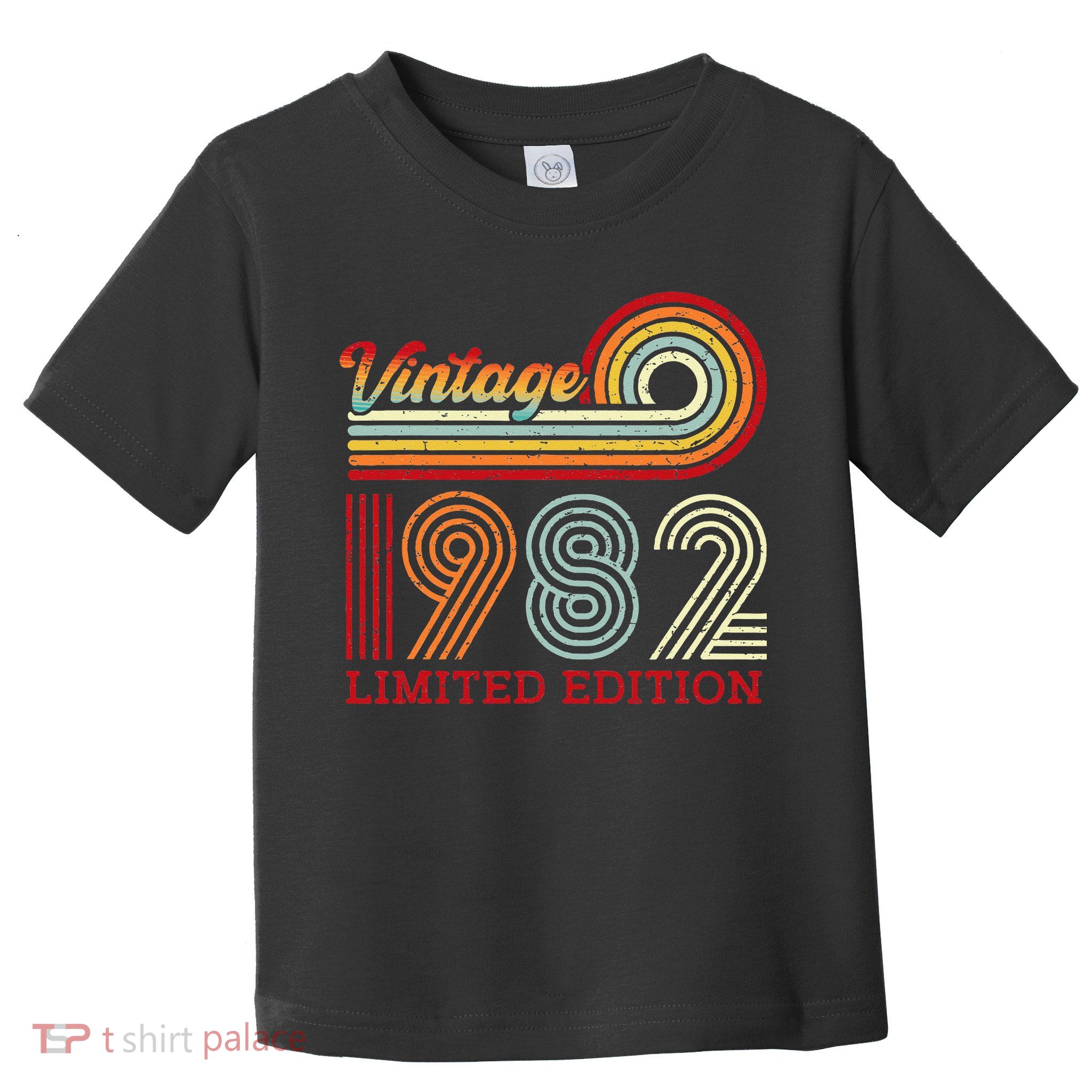 Vintage 1982 42 Years Old 42nd Birthday Funny Toddler T-Shirt