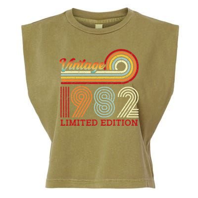 Vintage 1982 42 Years Old 42nd Birthday Funny Garment-Dyed Women's Muscle Tee