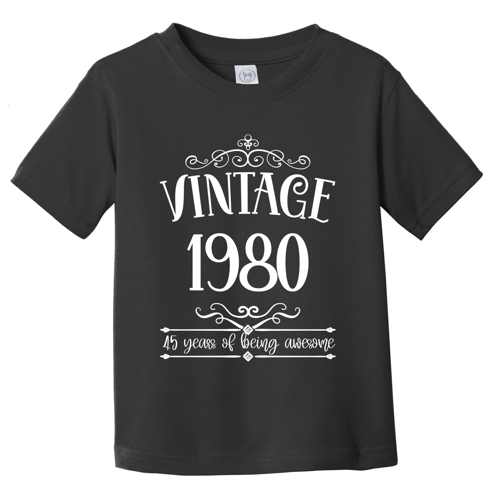 Vintage 1980 45 Years Of Being Awesome 45th Birthday Toddler T-Shirt