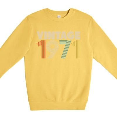 Vintage 1971 47th Birthday Premium Crewneck Sweatshirt