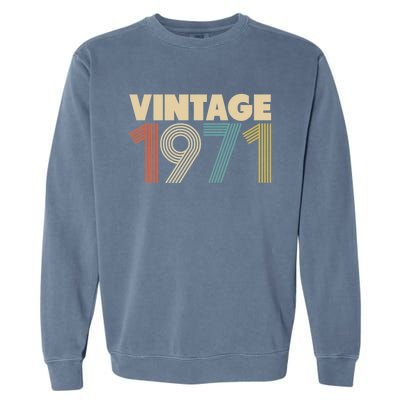 Vintage 1971 47th Birthday Garment-Dyed Sweatshirt