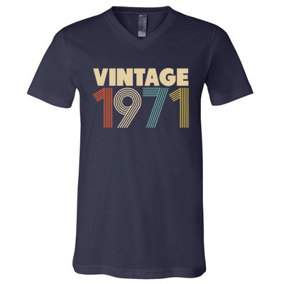 Vintage 1971 47th Birthday V-Neck T-Shirt