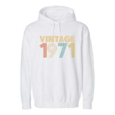 Vintage 1971 47th Birthday Garment-Dyed Fleece Hoodie