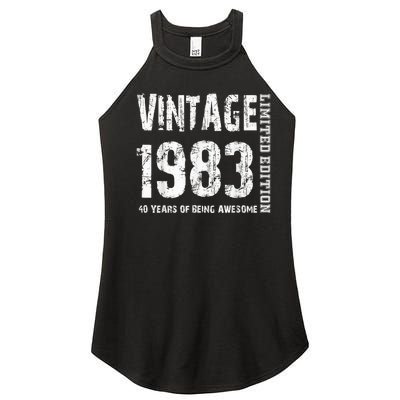 Vintage 1983 40 Years Of Being Awesome 40th Birthday Women’s Perfect Tri Rocker Tank