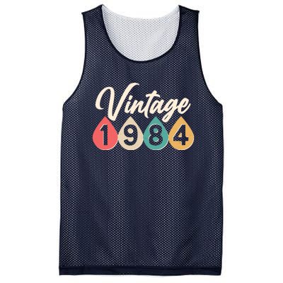 Vintage 1984 40th Birthday Retro Teardrop Design Mesh Reversible Basketball Jersey Tank