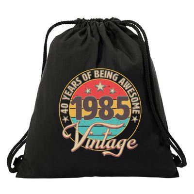 Vintage 1985 40 Years Of Being Awesome Drawstring Bag