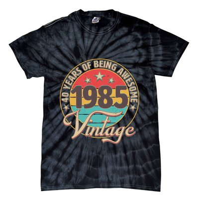 Vintage 1985 40 Years Of Being Awesome Tie-Dye T-Shirt