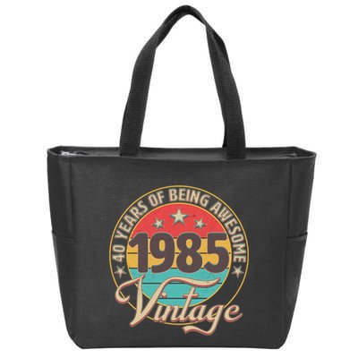 Vintage 1985 40 Years Of Being Awesome Zip Tote Bag