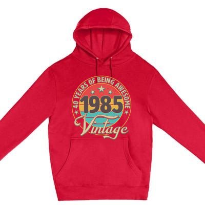 Vintage 1985 40 Years Of Being Awesome Premium Pullover Hoodie
