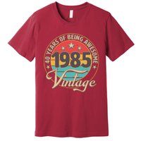 Vintage 1985 40 Years Of Being Awesome Premium T-Shirt