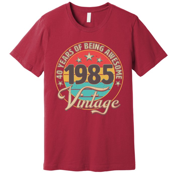 Vintage 1985 40 Years Of Being Awesome Premium T-Shirt