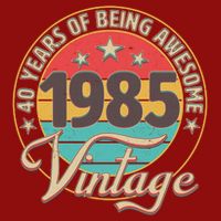 Vintage 1985 40 Years Of Being Awesome Premium T-Shirt