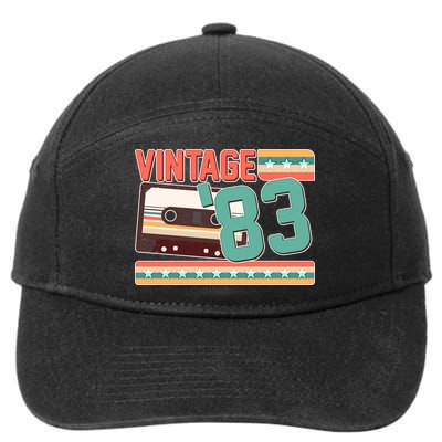 Vintage 1983 40th Birthday Cassette Tape 7-Panel Snapback Hat