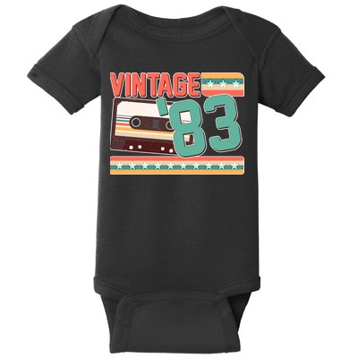 Vintage 1983 40th Birthday Cassette Tape Baby Bodysuit