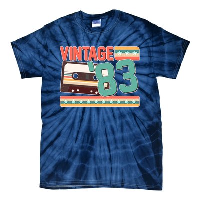 Vintage 1983 40th Birthday Cassette Tape Tie-Dye T-Shirt