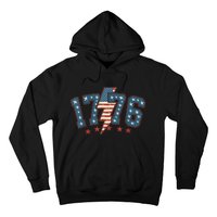 Vintage 1776 4th Of July American Usa Flag Women Gift Hoodie