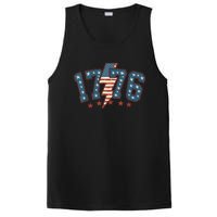 Vintage 1776 4th Of July American Usa Flag Women Gift PosiCharge Competitor Tank